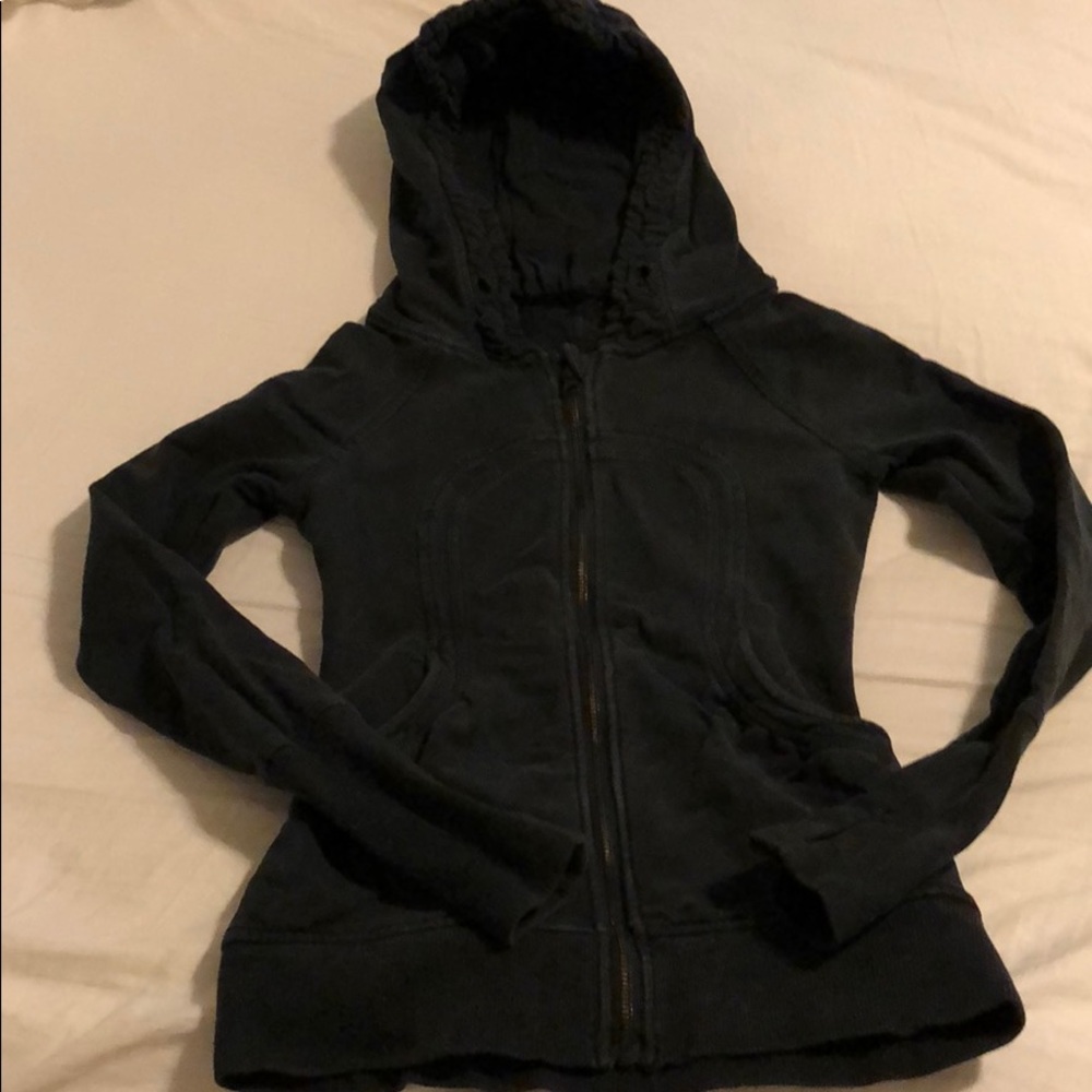Black workout zip up